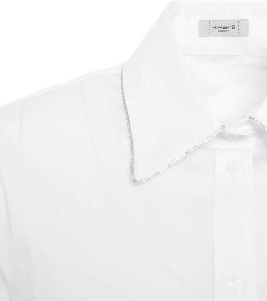 Bluze Himons Blouse with rhinestone applique White Femei (BM 19033474) 4