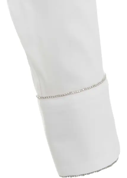 Bluze Himons Blouse with rhinestone applique White Femei (BM 19033474) 5