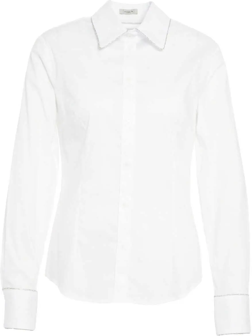 Bluze Himons Blouse with rhinestone applique White Femei (BM 19033474) 6