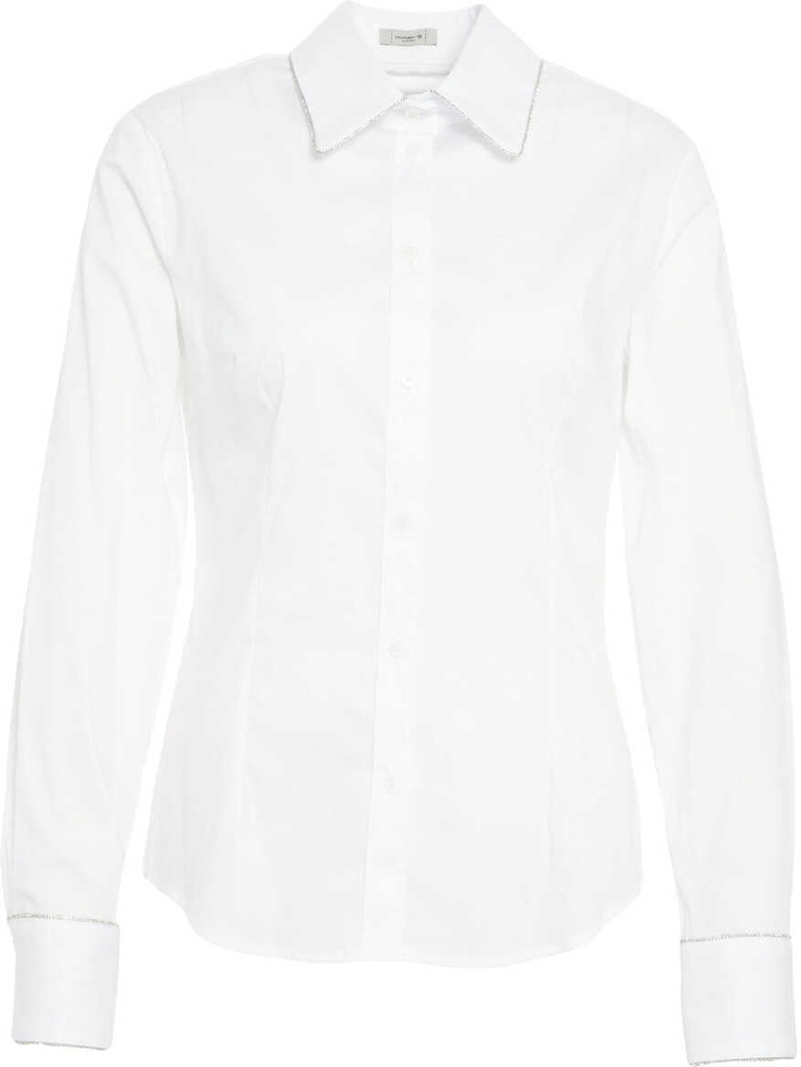 Bluze Himons Blouse with rhinestone applique White Femei (BM 19033474) 1