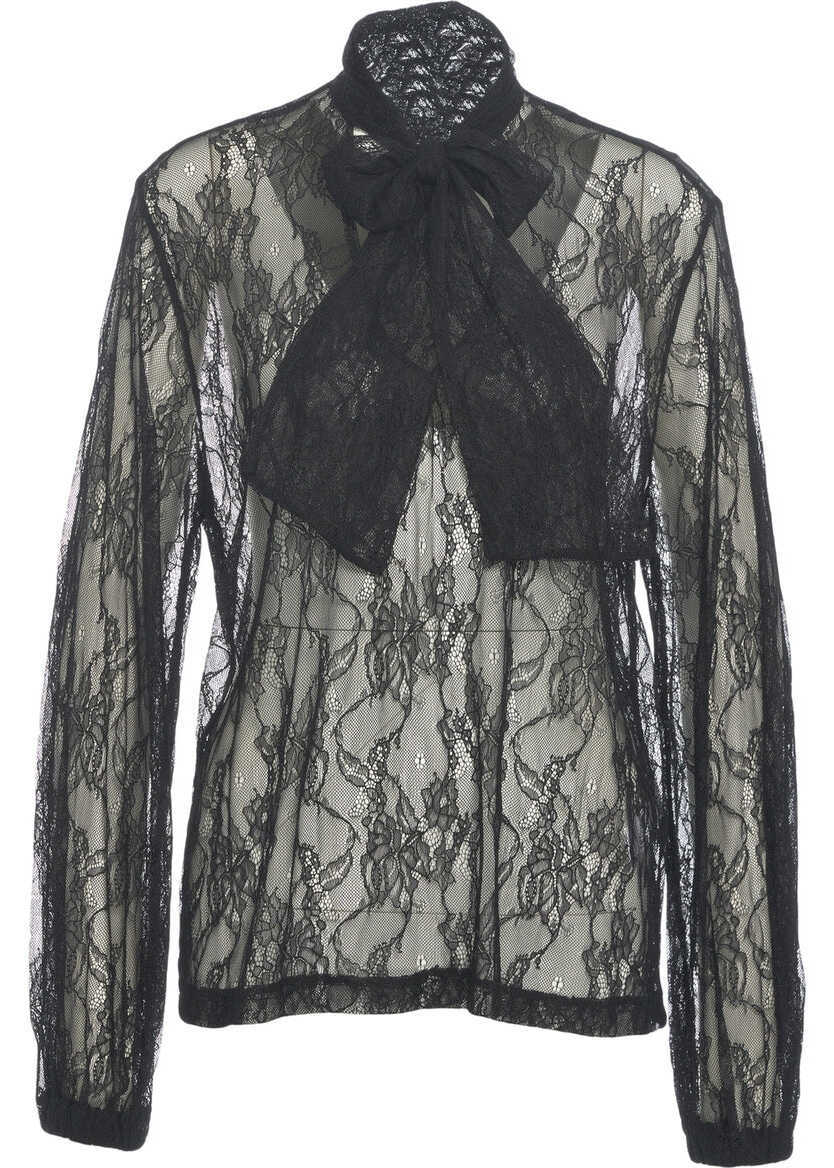 Bluze Kaos Lace blouse with bow collar Black Femei (BM 19033483) 2