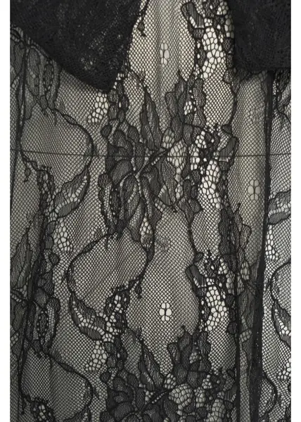 Bluze Kaos Lace blouse with bow collar Black Femei (BM 19033483) 5