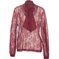 Bluze Lace blouse with bow collar Femei