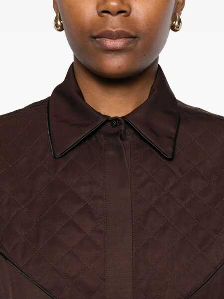 Bluze Golden Goose Blouse with quilted details Brown Femei (BM 19033492) 5