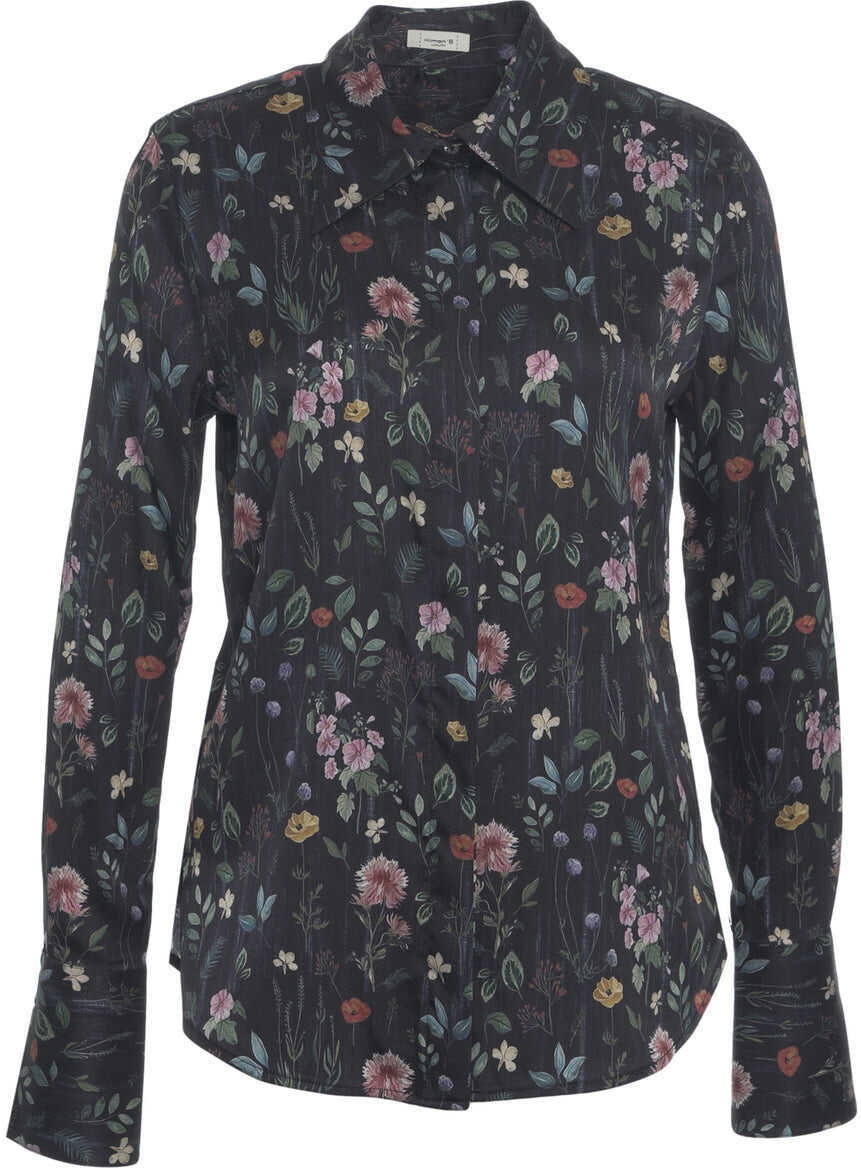 Bluze Himons Blouse with floral print Blue Femei (BM 19033498) 2