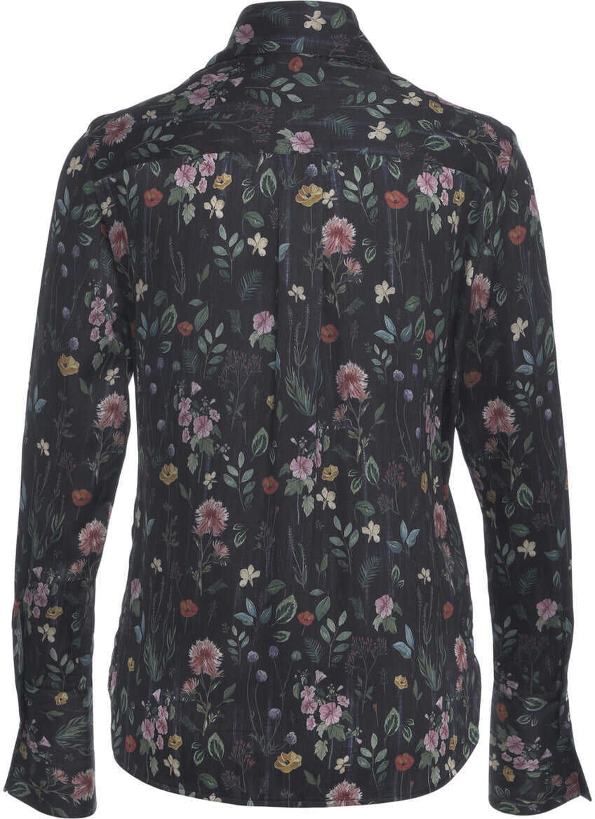 Bluze Himons Blouse with floral print Blue Femei (BM 19033498) 3