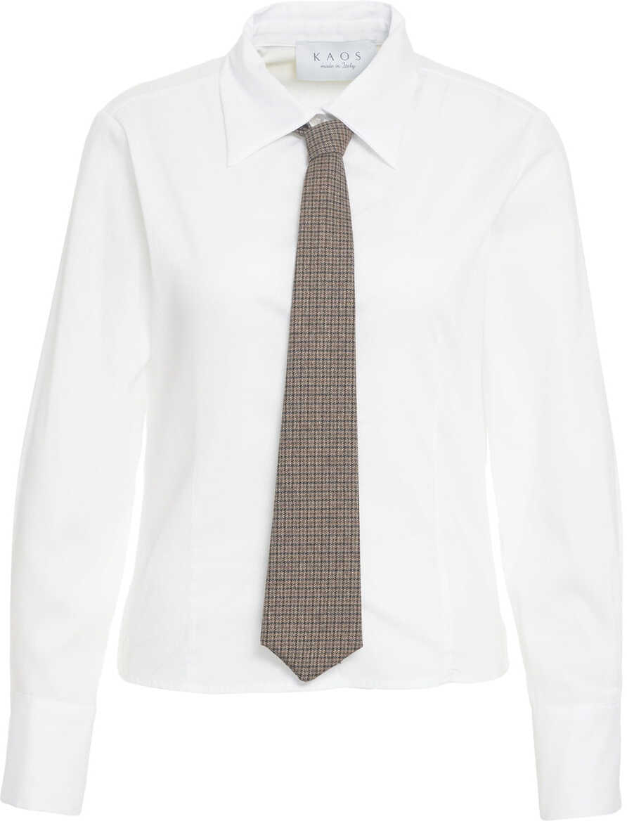 Bluze Kaos Blouse with tie White Femei (BM 19033507) 2