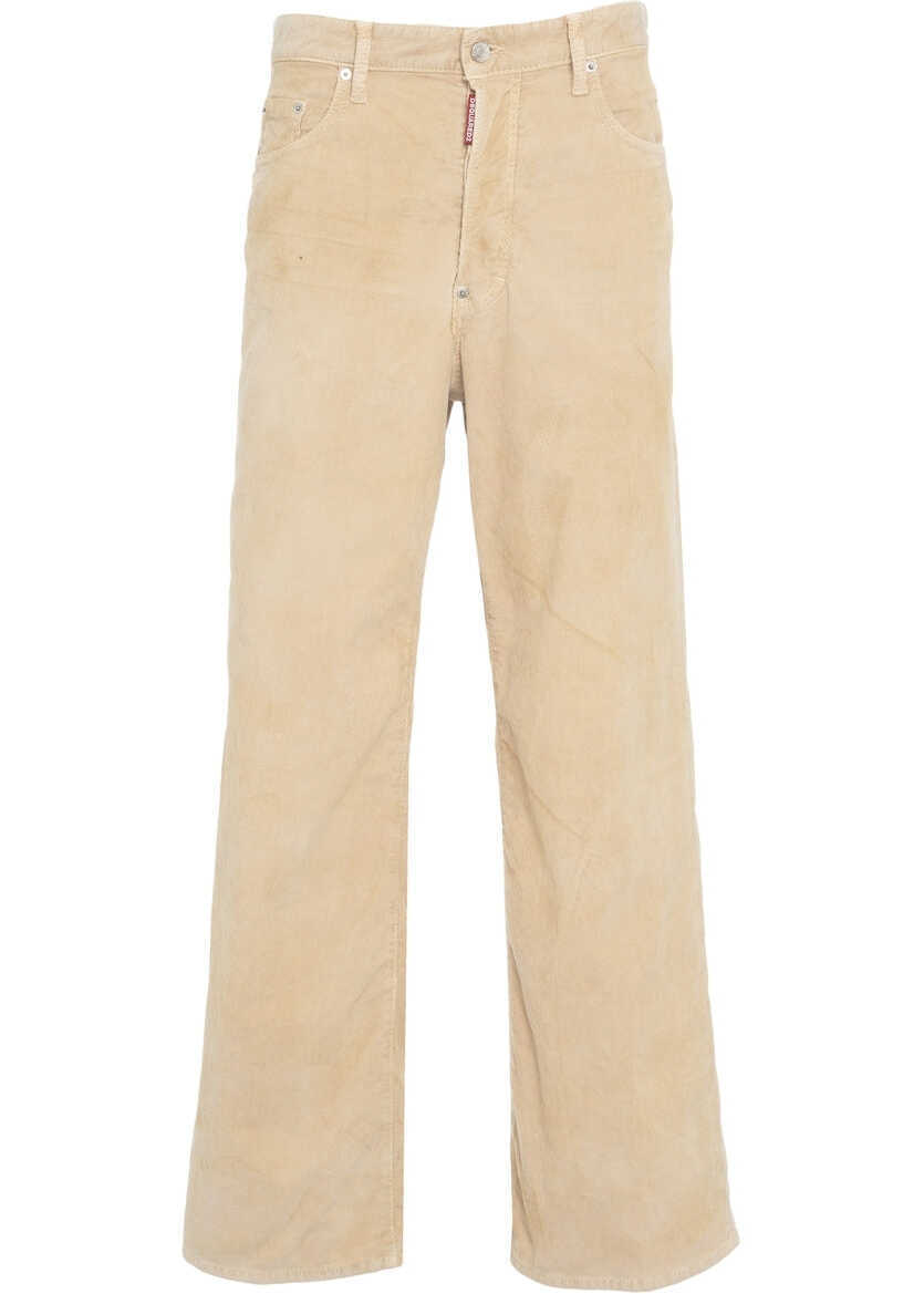 Pantaloni casual DSQUARED2 Corduroy pants Loose Beige Barbati (BM 19033510) 1