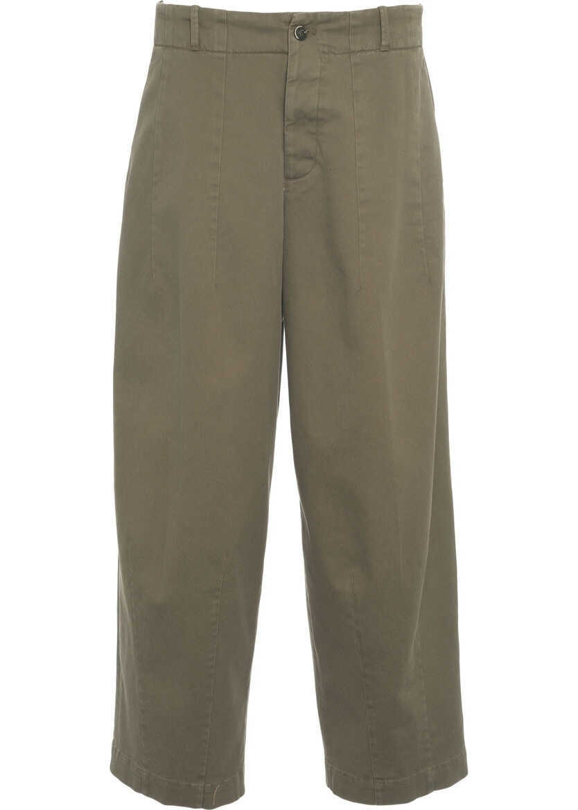 Pantaloni casual Nine in the morning Wide leg pants Green Barbati (BM 19033513) 2