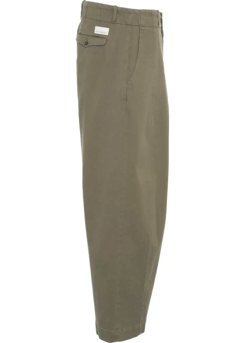 Pantaloni casual Nine in the morning Wide leg pants Green Barbati (BM 19033513) 3