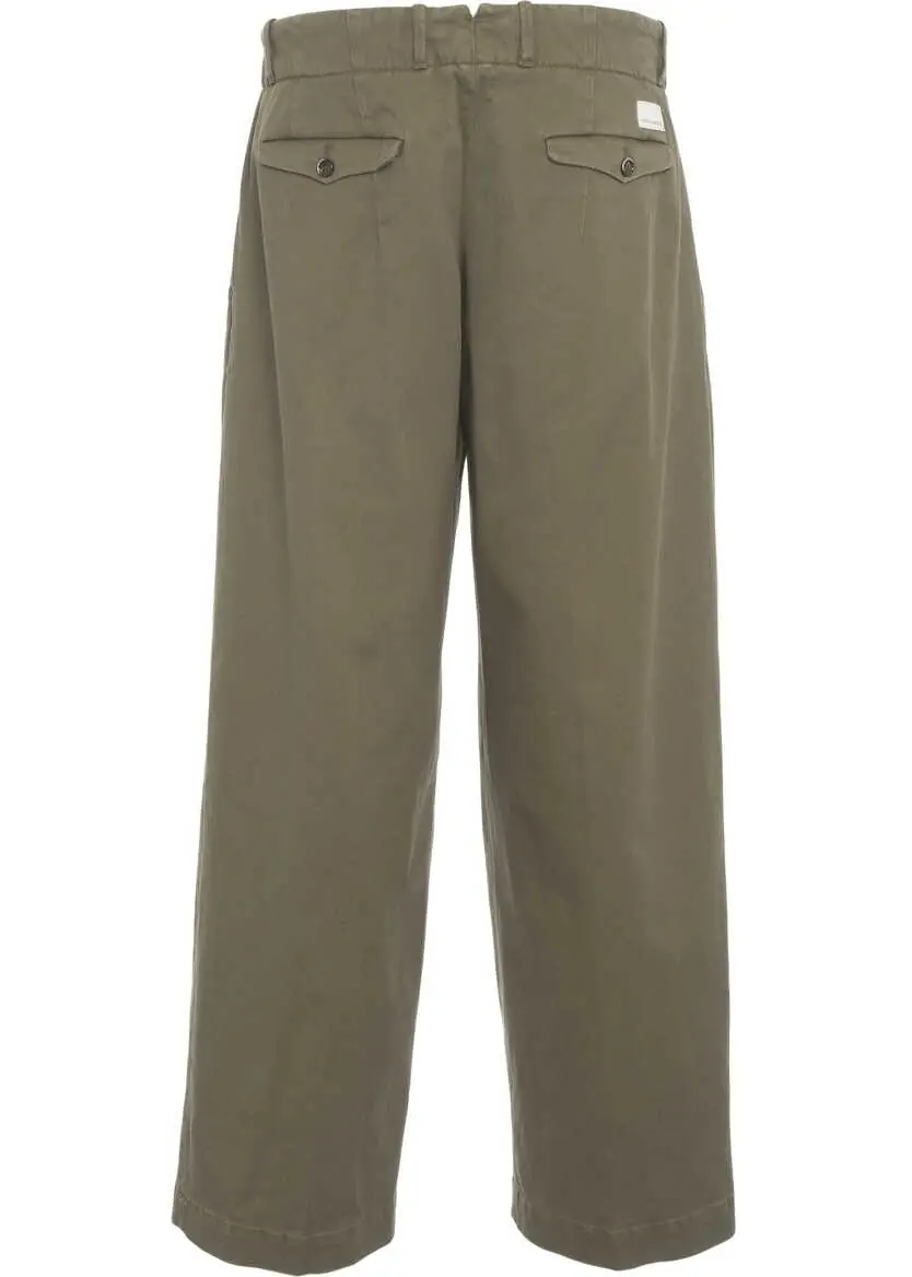 Pantaloni casual Nine in the morning Wide leg pants Green Barbati (BM 19033513) 4