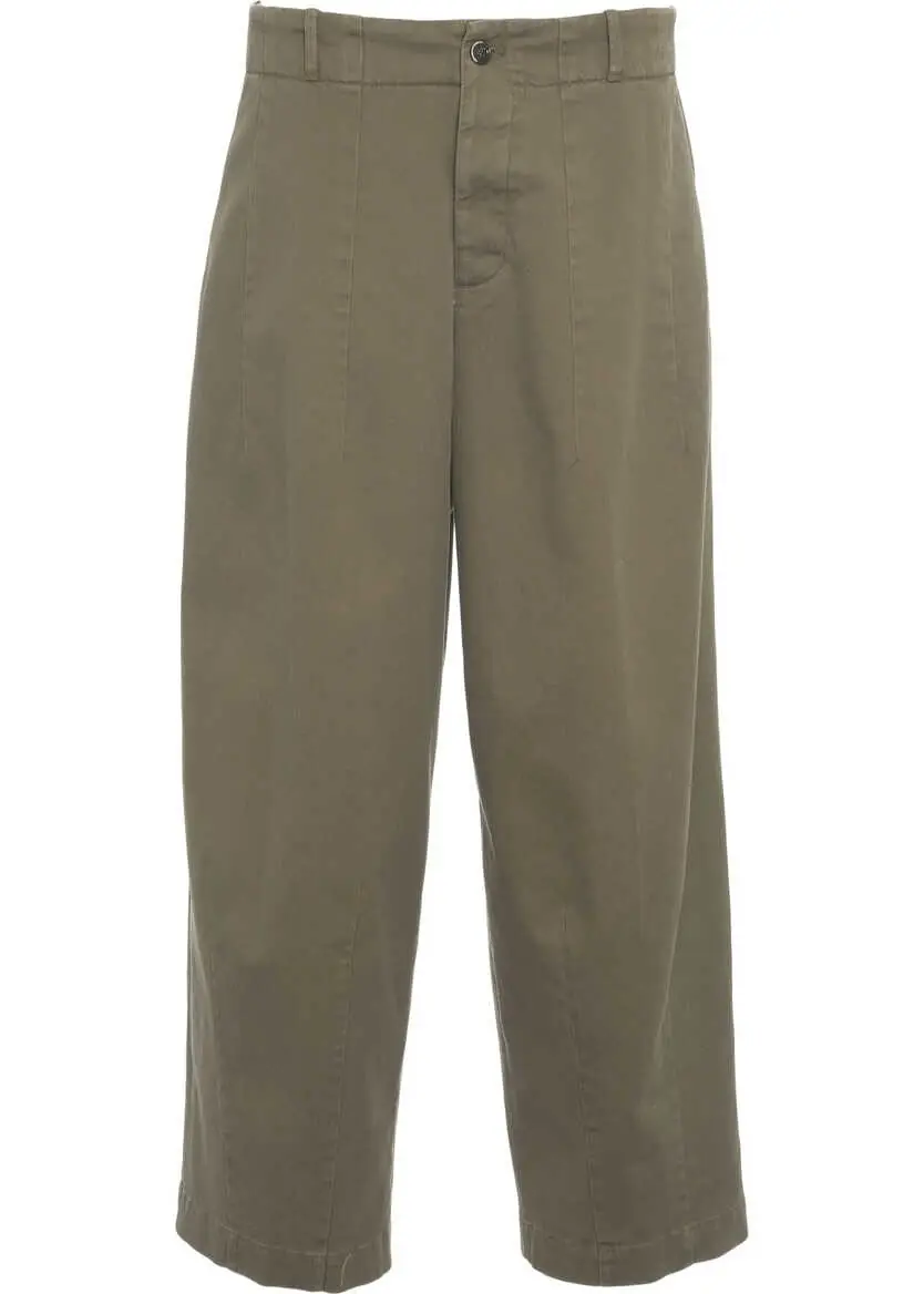 Pantaloni casual Nine in the morning Wide leg pants Green Barbati (BM 19033513) 1