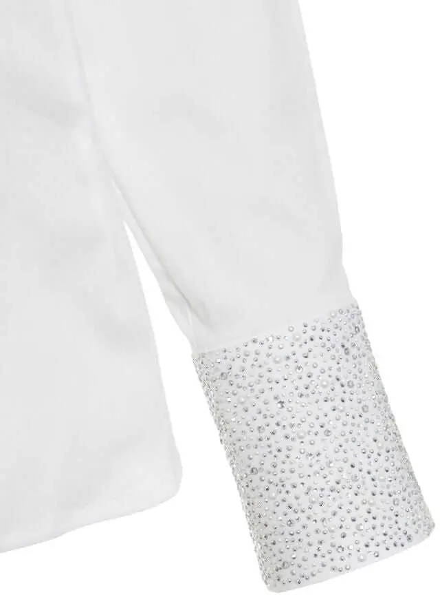 Bluze Himons Blouse with strass applique White Femei (BM 19033516) 6