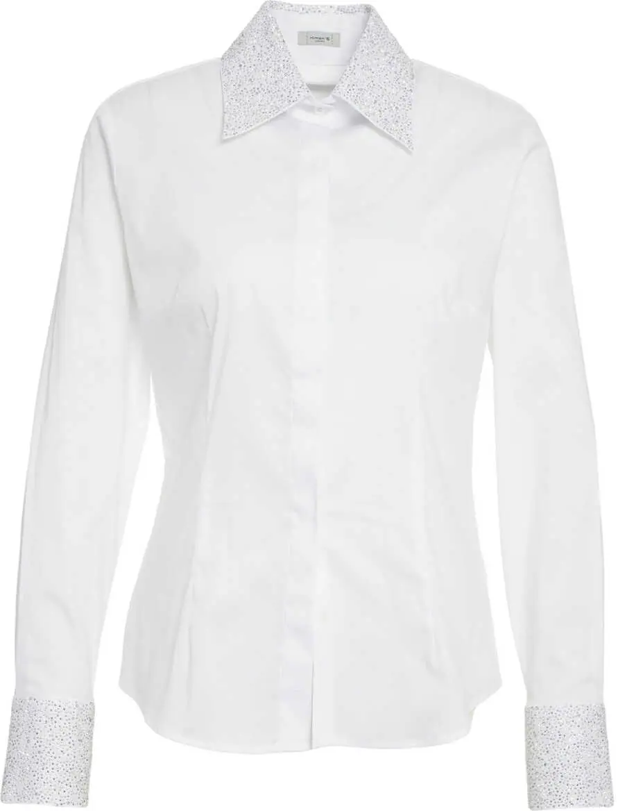 Bluze Himons Blouse with strass applique White Femei (BM 19033516) 1