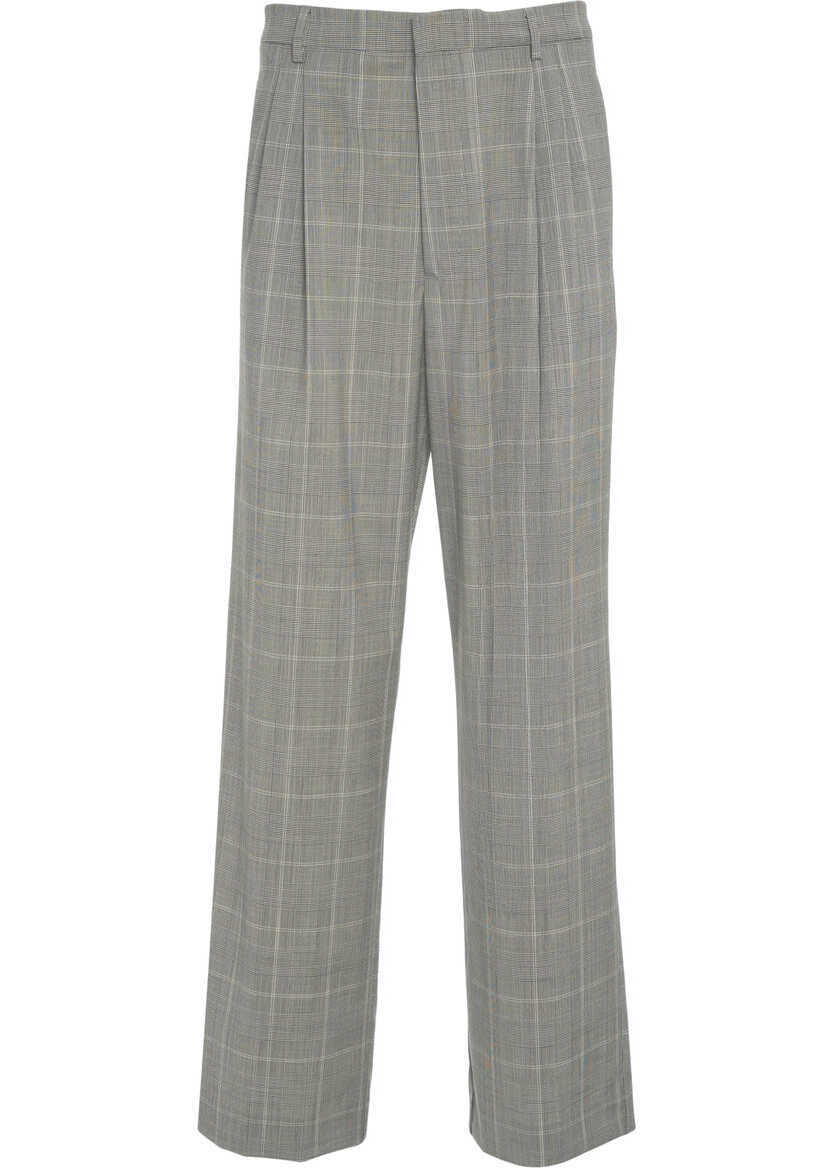 Pantaloni casual AMARANTO Pants with check pattern Grey Barbati (BM 19033528) 2