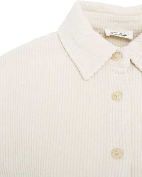 Bluze elegante American Vintage Corduroy shirt Padow White Femei (BM 19033531) 5