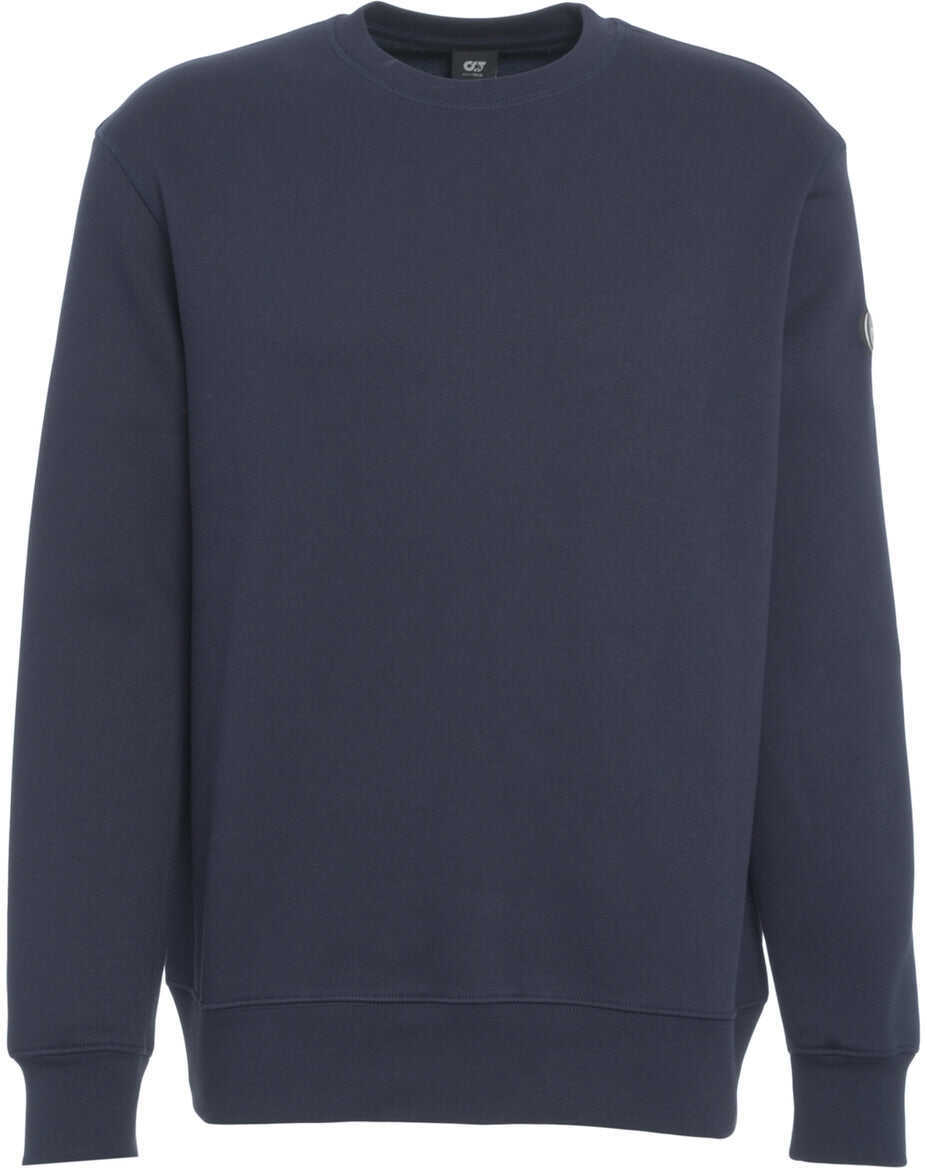 Pulovere casual AlphaTauri Sweatshirt with logo patch Blue Barbati (BM 19033540) 1