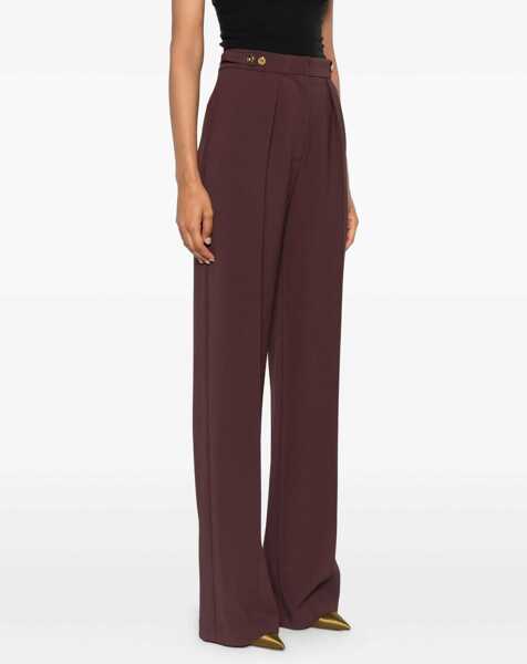 Pantaloni casual Elisabetta Franchi Wide trousers with pleats Red Femei (BM 19033543) 3