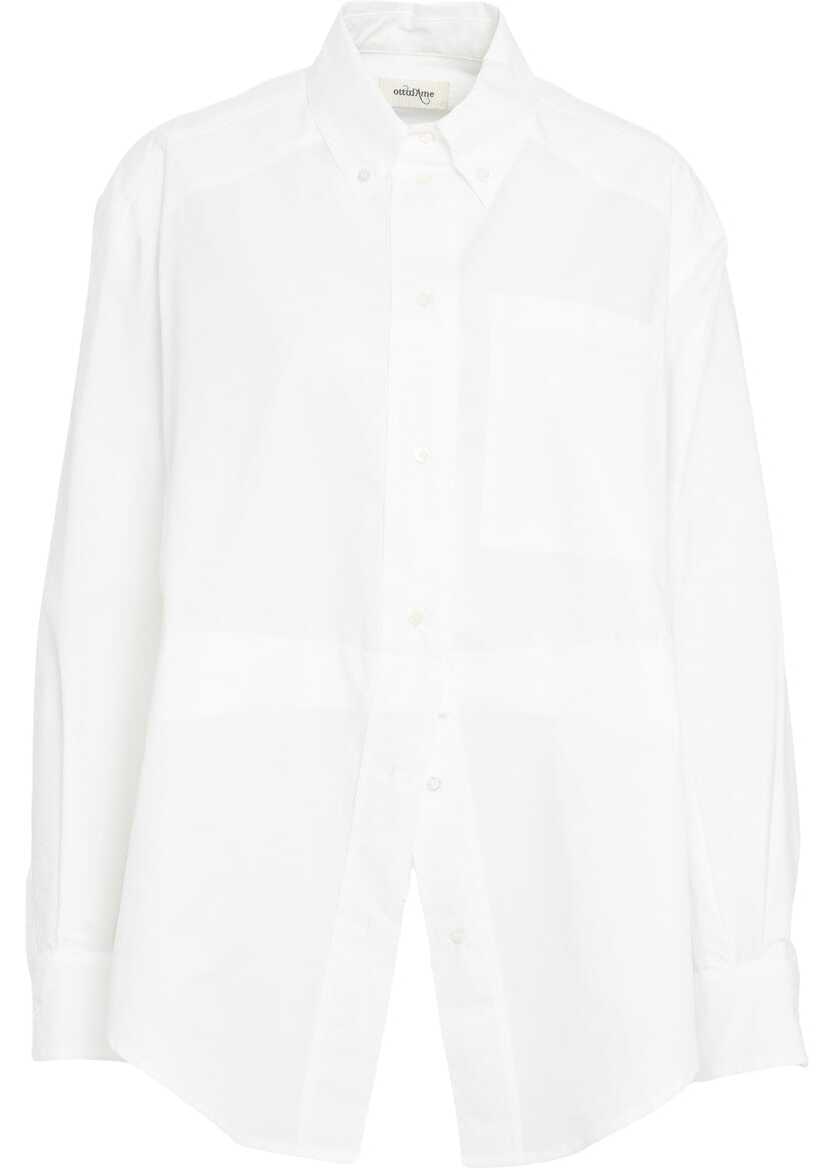Bluze Otto d ame Blouse with button-down collar White Femei (BM 19033546) 1