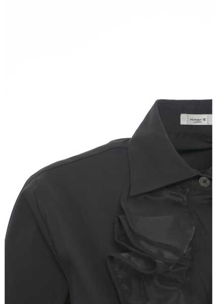 Bluze Himons Blouse with ruffles Black Femei (BM 19033558) 5