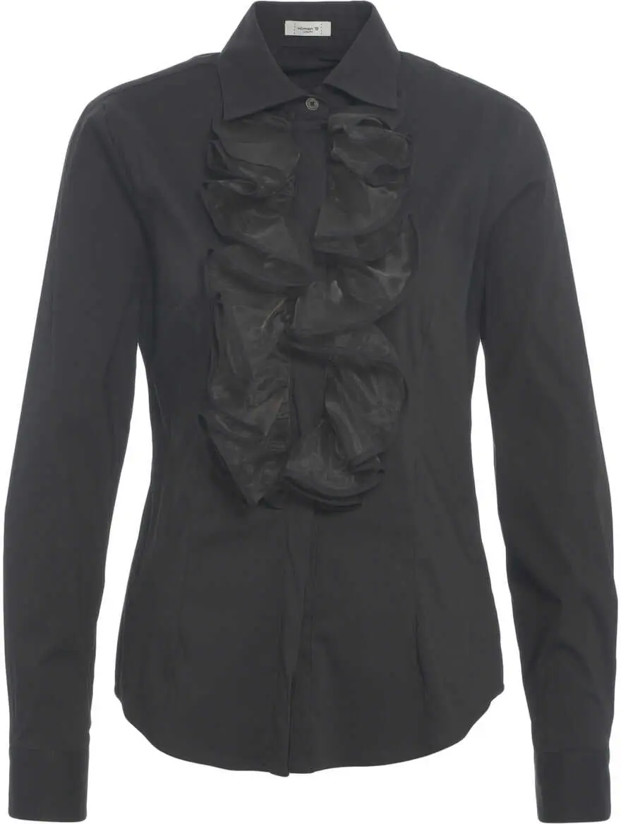 Bluze Himons Blouse with ruffles Black Femei (BM 19033558) 6