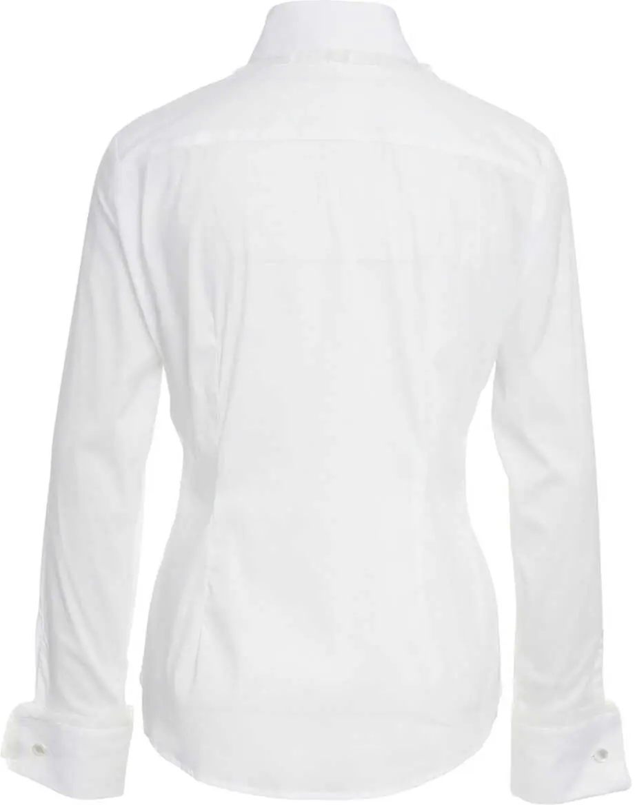 Bluze Himons Blouse with tulle ruffle White Femei (BM 19033561) 4