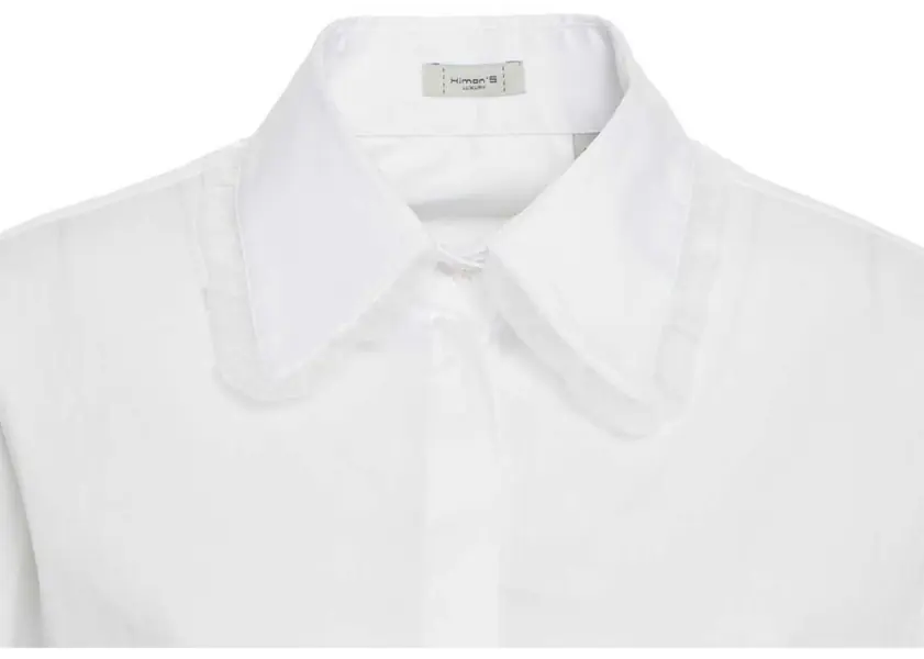 Bluze Himons Blouse with tulle ruffle White Femei (BM 19033561) 5