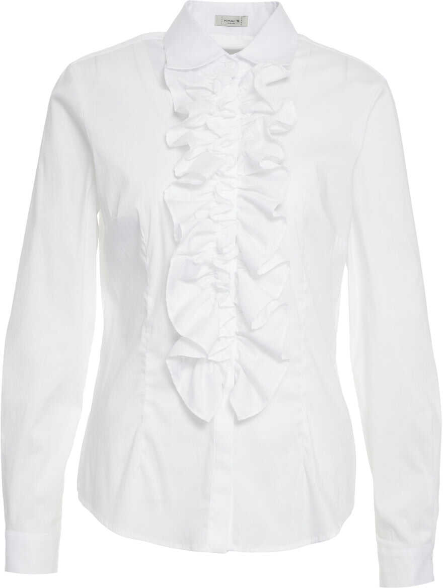 Bluze Himons Blouse with ruffle details White Femei (BM 19033564) 2