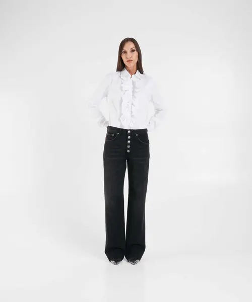 Bluze Himons Blouse with ruffle details White Femei (BM 19033564) 3