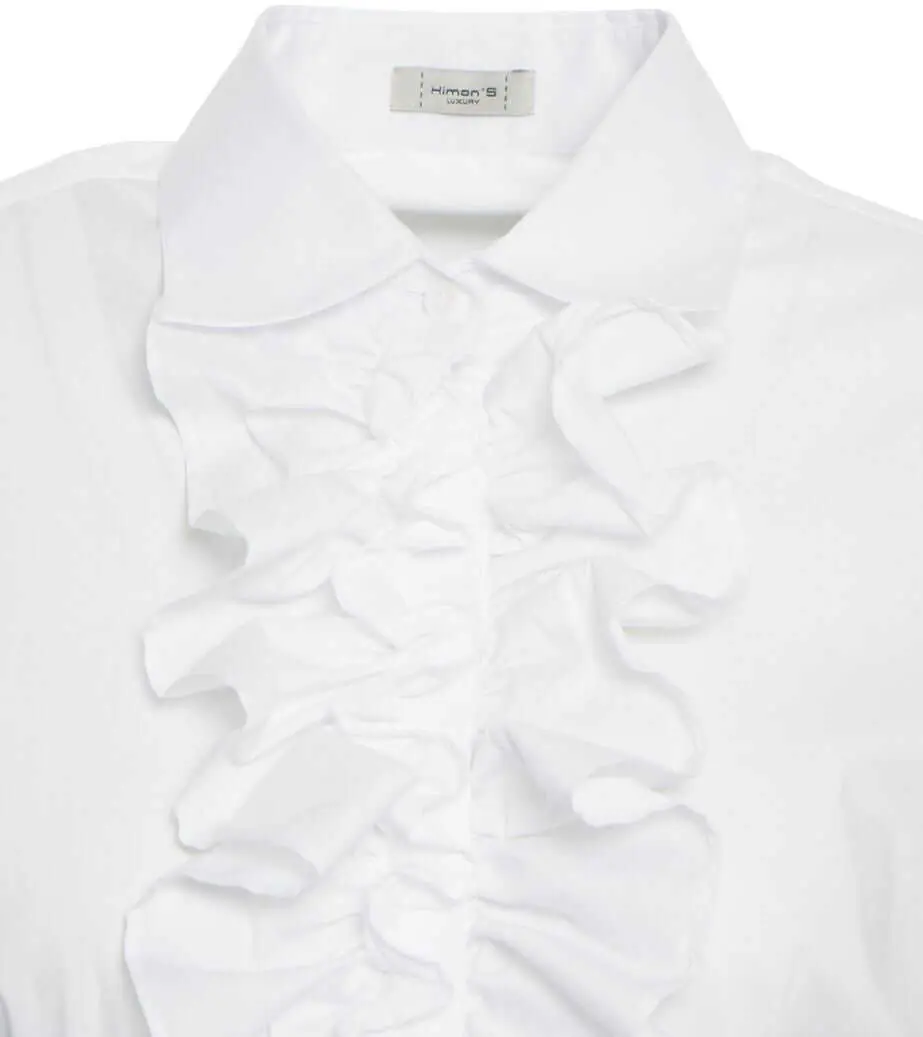 Bluze Himons Blouse with ruffle details White Femei (BM 19033564) 5