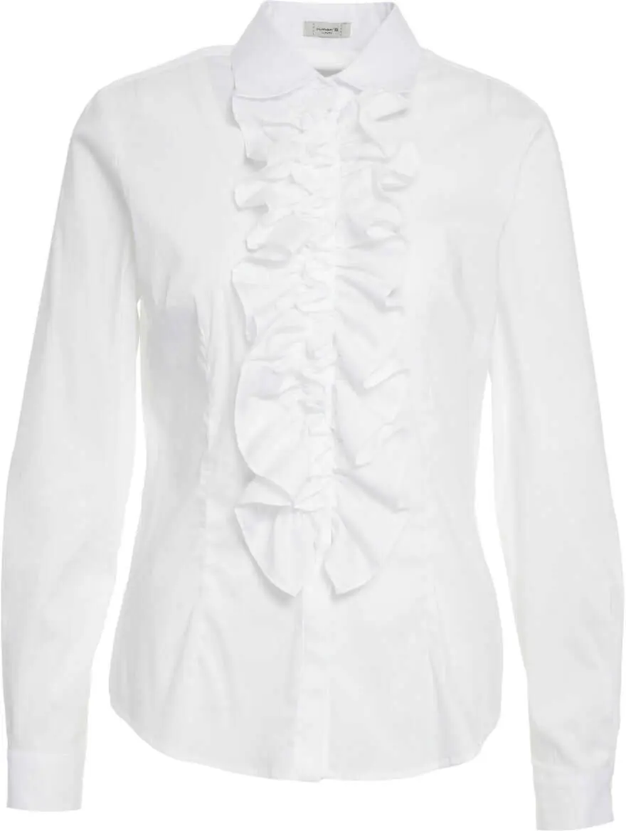Bluze Himons Blouse with ruffle details White Femei (BM 19033564) 1