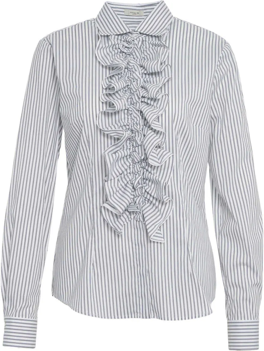 Bluze Himons Blouse with ruffle details White Femei (BM 19033573) 1