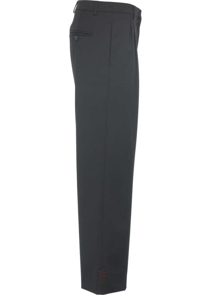 Pantaloni casual AMARANTO Straight leg pants Black Barbati (BM 19033606) 4