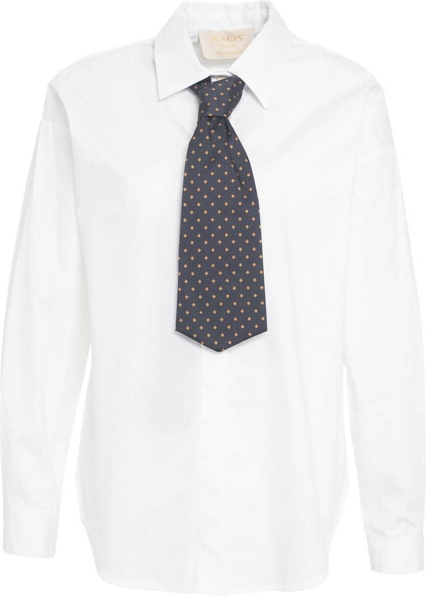 Bluze Kaos Blouse with tie White Femei (BM 19033624) 2