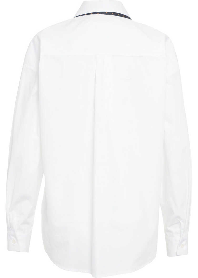 Bluze Kaos Blouse with tie White Femei (BM 19033624) 4