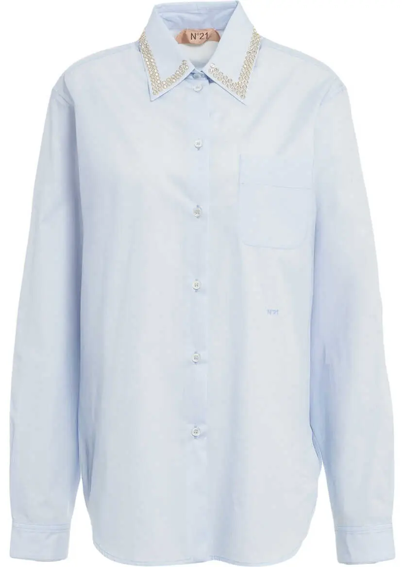 Bluze N21 Blouse with strass application Blue Femei (BM 19033633) 2