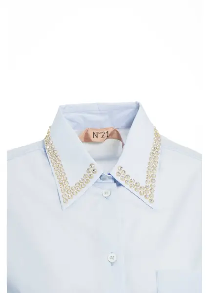 Bluze N21 Blouse with strass application Blue Femei (BM 19033633) 5