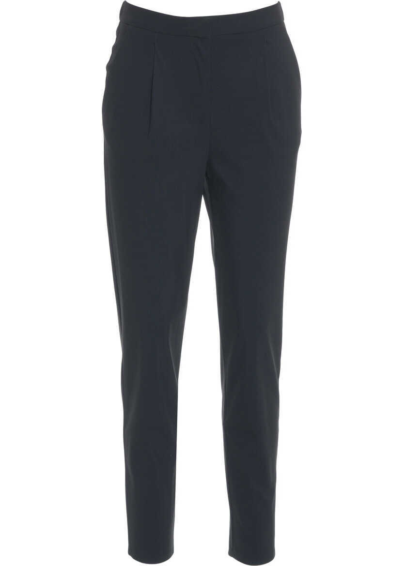 Pantaloni casual AlphaTauri Pleated trousers Black Femei (BM 19033639) 2