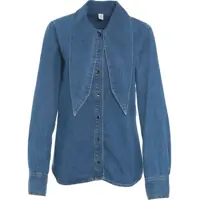 Bluze Denim blouse with bow collar Femei
