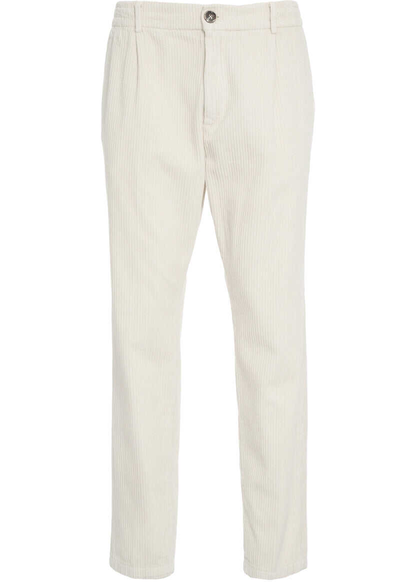 Pantaloni casual Cruna Corduroy pants White Barbati (BM 19033648) 2