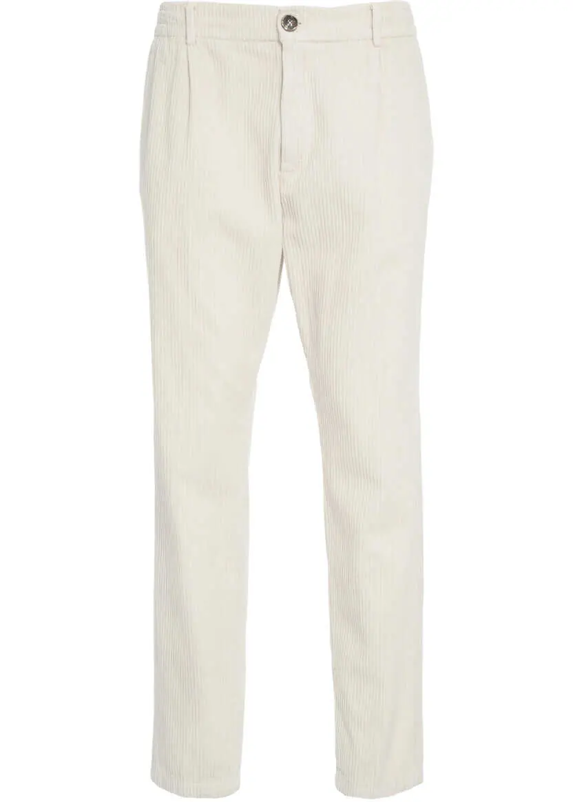 Pantaloni casual Cruna Corduroy pants White Barbati (BM 19033648) 1