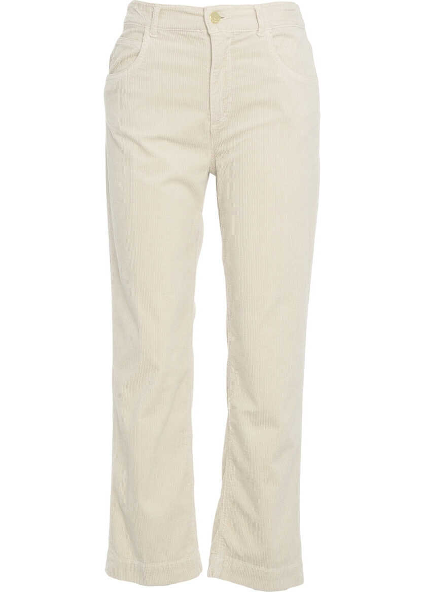 Pantaloni casual Kaos Corduroy pants Beige Femei (BM 19033663) 2