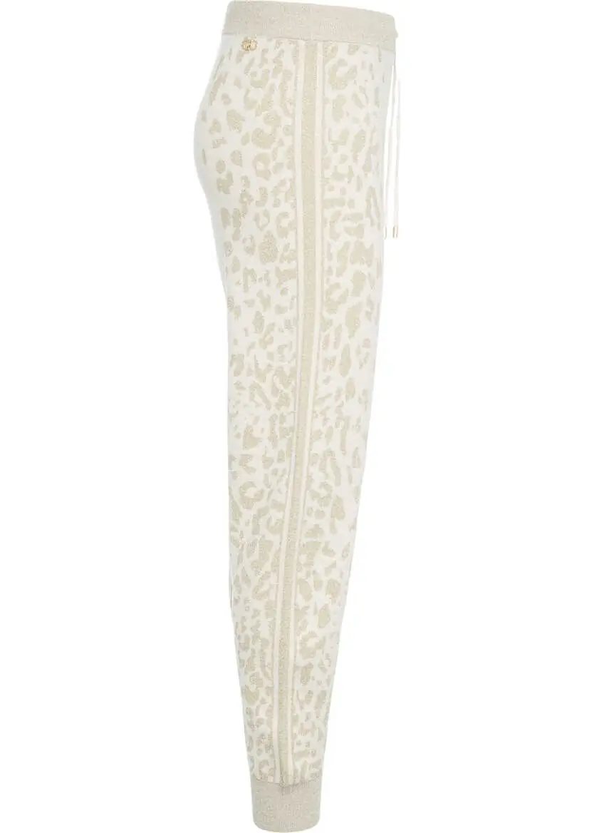 Pantaloni de trening LIU JO SPORT Joggers with animal print Beige Femei (BM 19033666) 3