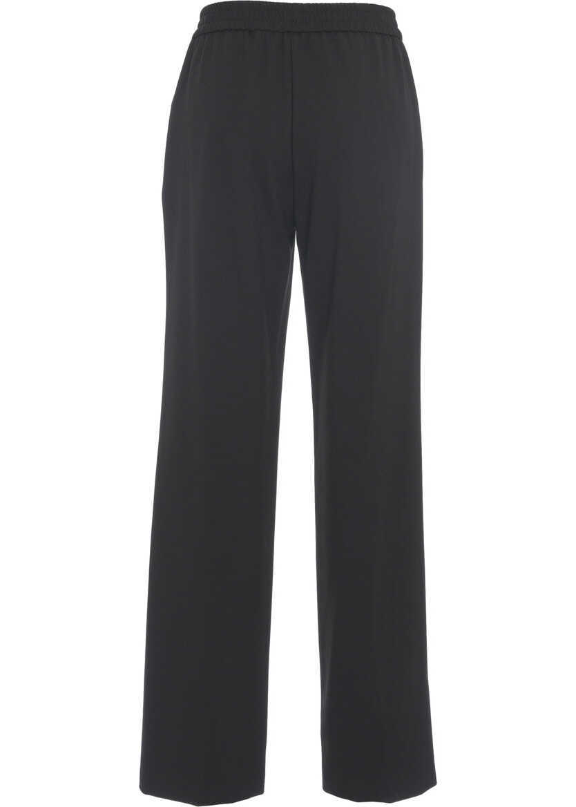 Pantaloni casual Kaos Wide leg trousers Black Femei (BM 19033669) 4