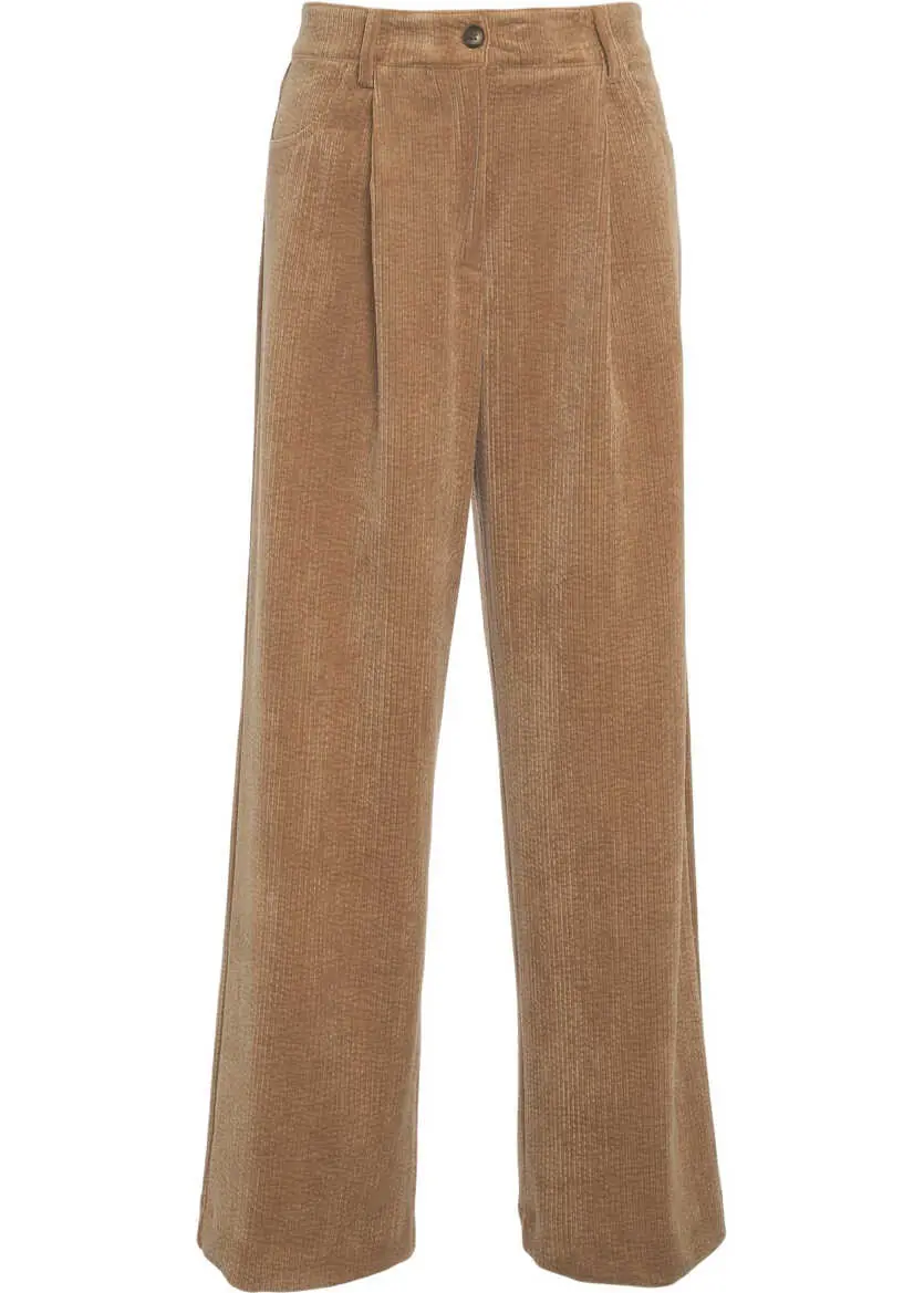 Pantaloni casual 8PM Pleated trousers Philomena Beige Femei (BM 19033675) 1