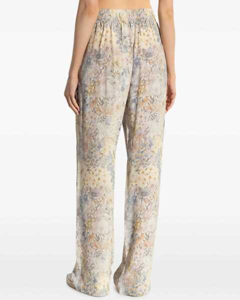 Pantaloni casual Golden Goose Wide leg pants with floral print Multicolor Femei (BM 19033681) 4