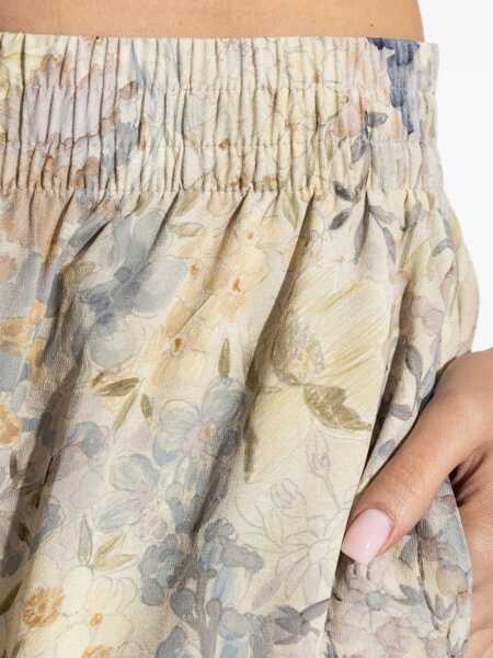 Pantaloni casual Golden Goose Wide leg pants with floral print Multicolor Femei (BM 19033681) 5