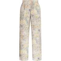 Pantaloni casual Wide leg pants with floral print Femei