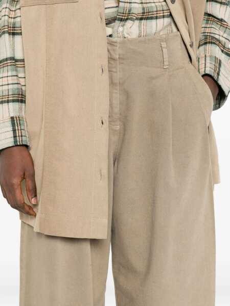 Pantaloni casual Golden Goose Pleated trousers Brown Femei (BM 19033690) 5