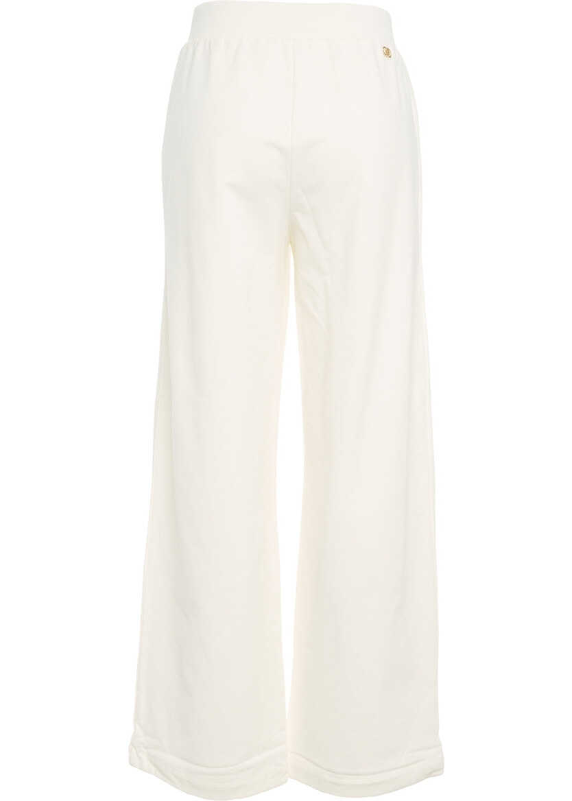 Pantaloni de trening Liu Jo Knit palazzo pants White Femei (BM 19033696) 4